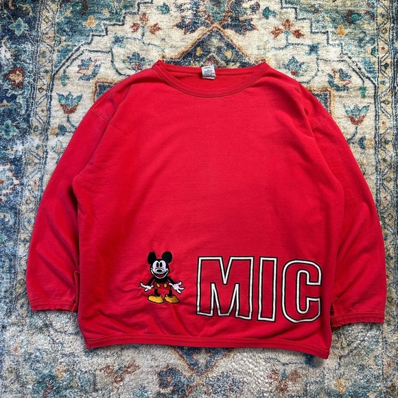 Vintage Mickey Mouse Wrap Around Crewneck Size XXL - Picture 1 of 6